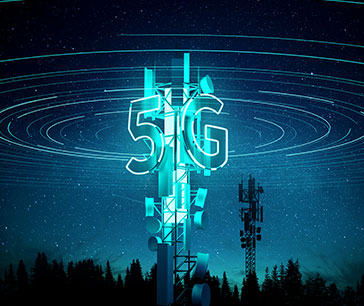 5G network tower symbolizing next-generation connectivity.