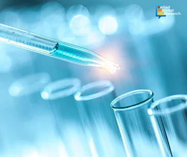 Close-up of test tube with light shining through, showcasing scientific experiment