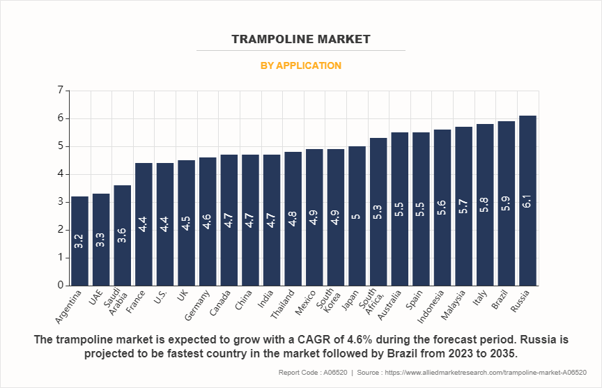 Trampoline Market by Application